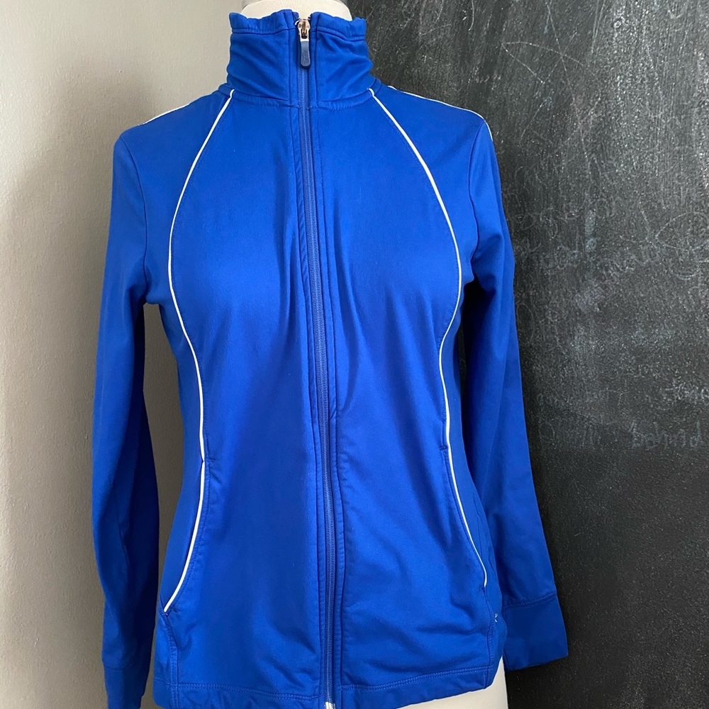 Blue athleisure jacket
